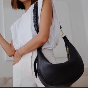 JULES KAE Black Vegan Leather Zola Bag,  NWT